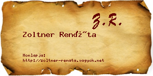 Zoltner Renáta névjegykártya