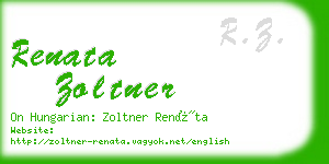 renata zoltner business card